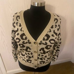 Eloquii Sweater size 14/16 cheetah print brown